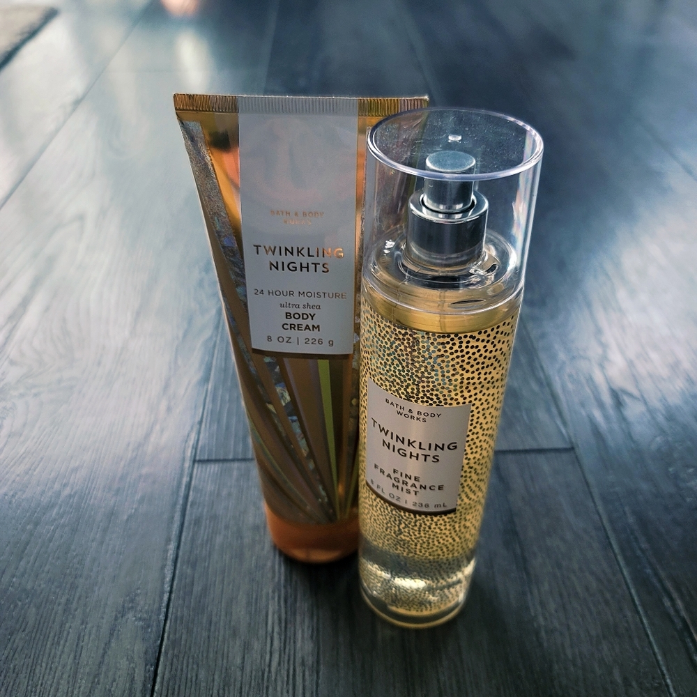 B&BW *Twinkling Nights* Fragrance Set of 2 | Full Size Body Cream+Body Spray
